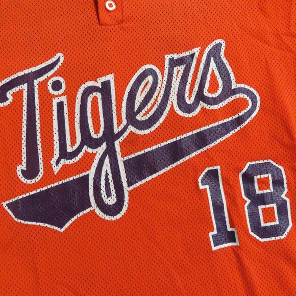 Vintage Clemson Tigers NCAA Baseball Team Jersey #18 Russell Athletic Size 46 - Picture 3 of 9